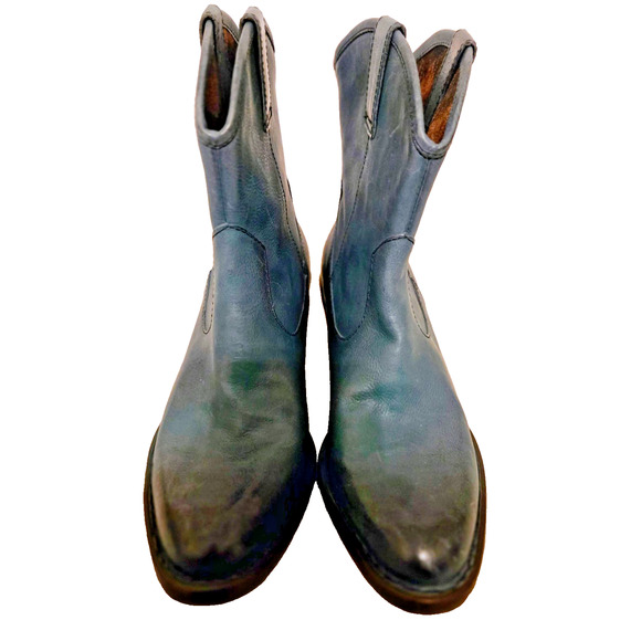 Born Wynd Turquoise Western Leather Boots Women's Size 7 - Picture 3 of 10